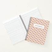 Einfache Blush Pink Gold Polka Dots Name Notizblock (Innenseite)