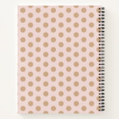Einfache Blush Pink Gold Polka Dots Name Notizblock (Rückseite)