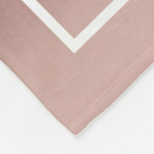 Einfache Blush Pink Initial Monogram Fleecedecke (Ecke)