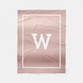 Einfache Blush Pink Initial Monogram Fleecedecke (Vorderseite)