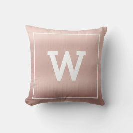 Einfache Blush Pink Initial Monogram Kissen