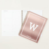 Einfache Blush Pink Initial Monogram Monthly Planer (Anzeige)