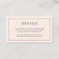 Einfache Blush Pink Monogram Elegante Hochzeit