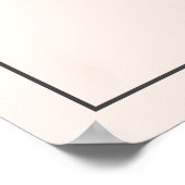 Einfache Blush Pink Monogram Elegante Hochzeit Poster (Ecke)