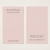 Einfache Blush-Pink-Script-Erd-Grafikkarte (Vorne & Hinten)