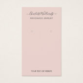 Einfache Blush-Pink-Script-Erd-Grafikkarte (Vorderseite)