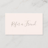 Einfache Blush Pink Script Reader a Friend Treuekarte (Vorderseite)