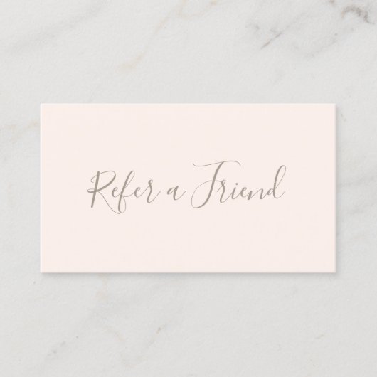 Einfache Blush Pink Script Reader a Friend Treuekarte (Vorderseite)