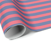 Einfache Blush Red und Lynch Candy Strip Geschenk Geschenkpapier (Rolleneckpunkt)