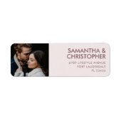 Einfache Blush & Rose Hochzeit Rücksendeadresse (Vorne)