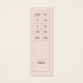 Einfache Blush-US-Bekleidungsgröße Preis (Rückseite)