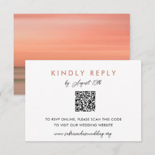 Einfache Blush Wedding Website UAWG QR Code Card Einladung