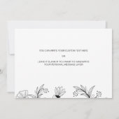 Einfache Blüte für meine Mutter auf meiner Hochzei Einladung (Rückseite)