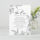 Einfache Blüte habe ich den gefunden | Schwarze Ho Einladung (Stehend Vorderseite)