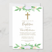 Einfache Blüte mit Kreuztaufen Magneteinladung (Vorderseite)