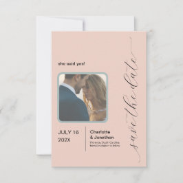 Einfache Blüte | Sage Modern Save the Date