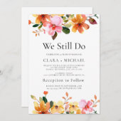 Einfache Blüteneinladung "We still do" Einladung (Vorne/Hinten)
