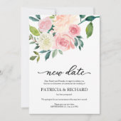 Einfache Blütenflora Neues Hochzeitstag Einladung (Vorderseite)