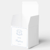 Einfache Blütenhellblauer Taufenkwürfel Geschenkschachtel (Geöffnet)