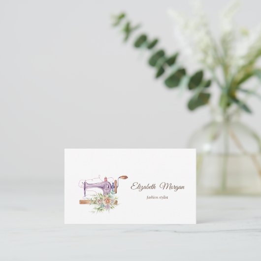 Einfache Blütensägemaschine Visitenkarte (Stehend Vorderseite)