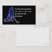 Einfache Boden-Reinigungs-Visitenkarten Visitenkarte (Vorne/Hinten)