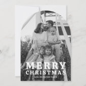 Einfache Bogen-Foto-Weihnachtskarten Feiertagskarte (Vorderseite)