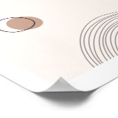 Einfache Bögen Moderne geometrische neutrale Linie Poster (Ecke)