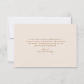 Einfache Bohemische Arch Pampas Grass Dankeschön K Dankeskarte (Rückseite)