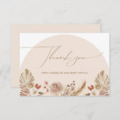 Einfache Bohemische Arch Pampas Grass Dankeschön K Dankeskarte (Vorne/Hinten)