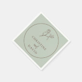 Einfache Bohemische Hochzeit Blumenwein Serviette (Ecke)