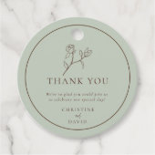 Einfache Bohemische Hochzeit Geschenkanhänger (Vorderseite)