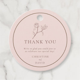 Einfache Bohemische Rose Hochzeiten Blumengärten Geschenkanhänger