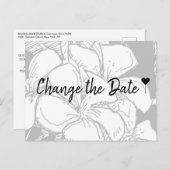 Einfache Bohemische Skriptflorierung Ändern des Da Postkarte (Vorne/Hinten)