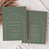 Einfache Boho Arch Sage Grüne Hochzeiten Details u Einladung