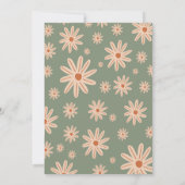 Einfache Boho-Blume im ganzen Alter Geburtstag Einladung (Rückseite)