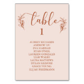 Einfache Boho Blumenkarten für Hochzeitskarten Tischnummer (Vorderseite)