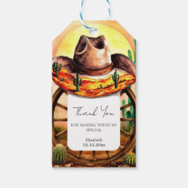 Einfache Boho Boot Cowboy Baby-Dusche Geschenkanhänger