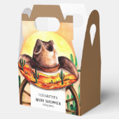 Einfache Boho Boot Cowboy Baby-Dusche Geschenkschachtel (Geöffnet)