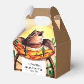 Einfache Boho Boot Cowboy Baby-Dusche Geschenkschachtel (Vorderseite)