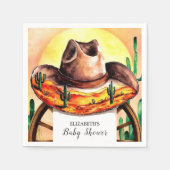 Einfache Boho Boot Cowboy Baby-Dusche Serviette (Vorderseite)