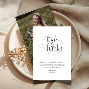 Einfache Boho-Brautjunggesellinnen-Party-Foto Dankeskarte