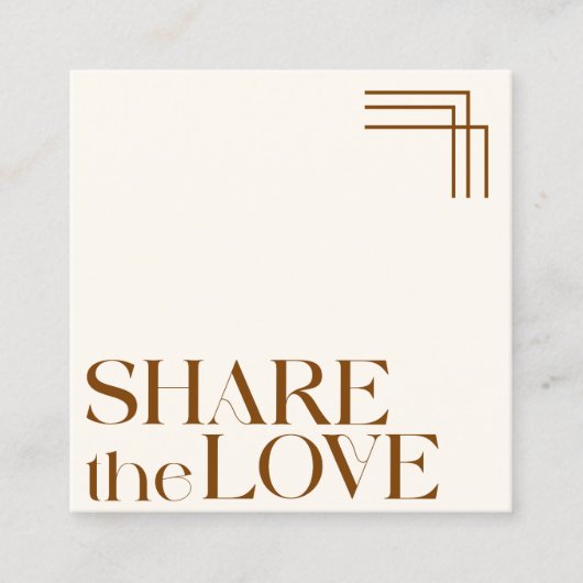 Einfache Boho Brown-Referenzkarte für Elegant Empfehlungskarte (Vorderseite)