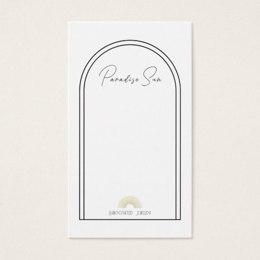 Einfache Boho Business Earring-Display-Karte (Vorderseite)