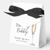 Einfache Boho Champagne Brunch Bubbly Baby Dusche Geschenkschachtel (Vorderseite)