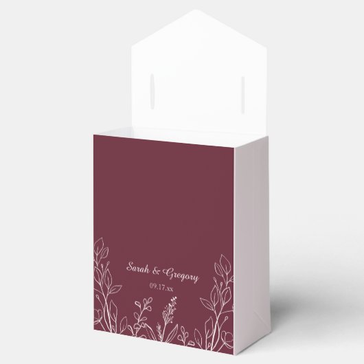 Einfache Boho Floral Ruby Geschenkschachtel (Geöffnet)