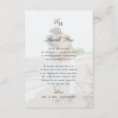 Einfache Boho-Minimal-Bogen-Foto-Hochzeit Dankeskarte (Rückseite)