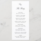 Einfache Boho-Minimal-Hochzeit Programm (Rückseite)