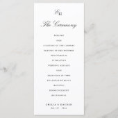 Einfache Boho-Minimal-Hochzeit Programm (Vorderseite)