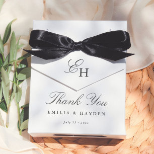 Einfache Boho-Minimalist-Dankeschön-Hochzeit Geschenkschachtel