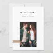 Einfache Boho-Minimalist-Hochzeit Einladung (Vorderseite)
